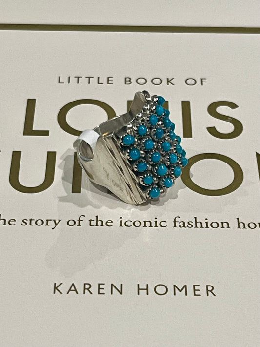 Zuni Turquoise Petit Point Ring