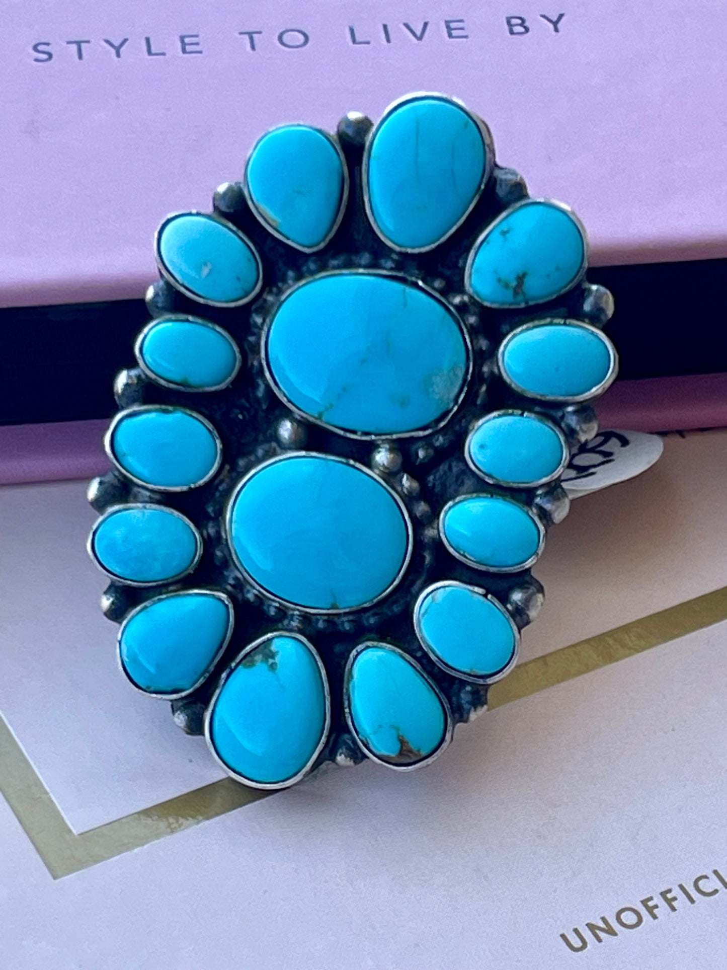 Turquoise Statement Cluster Ring