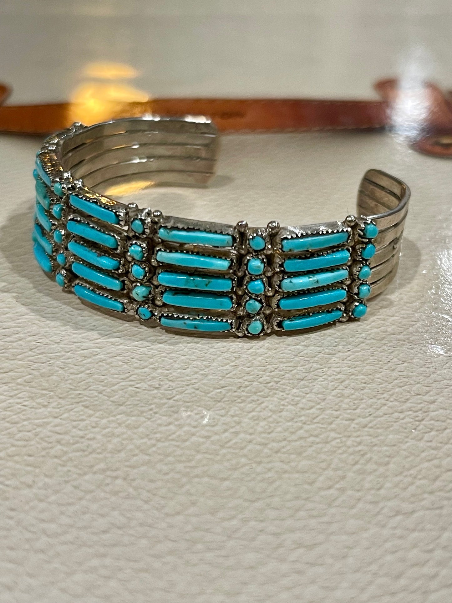 Turquoise Needlepoint Cuff