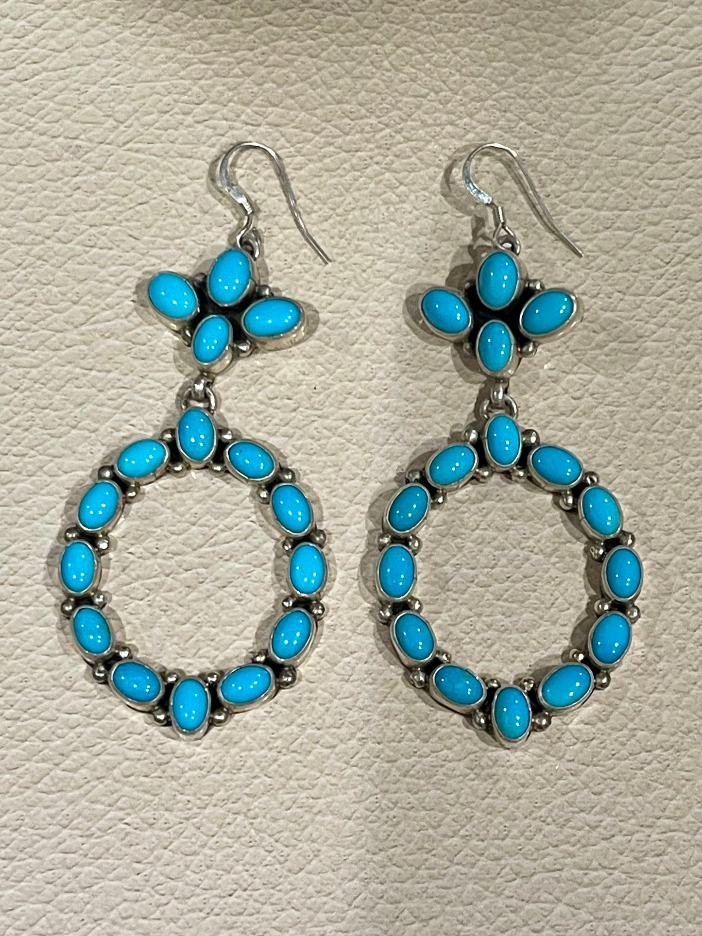 Turquoise Infinity Dangle Earrings