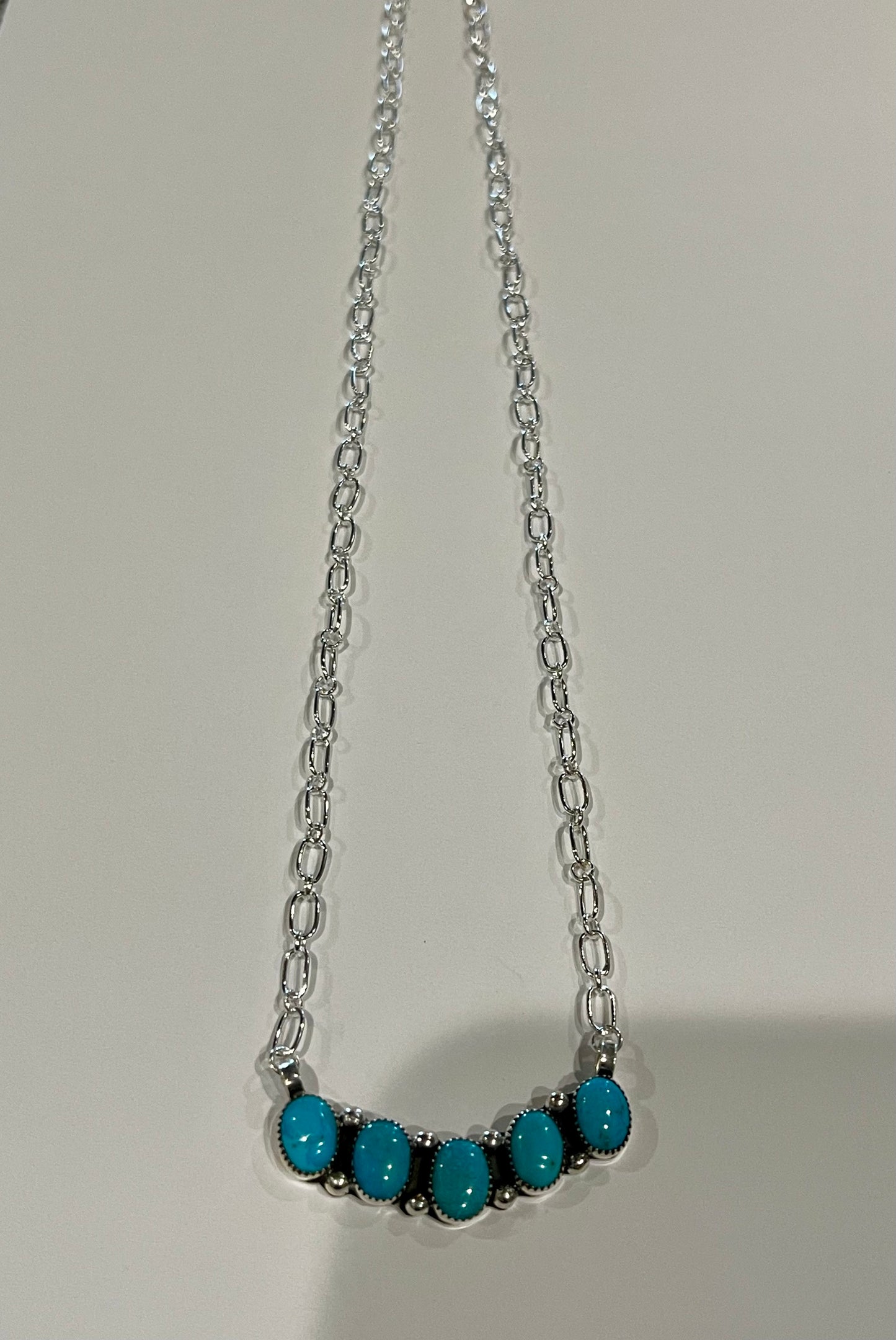 5 Stone Turquoise Necklace