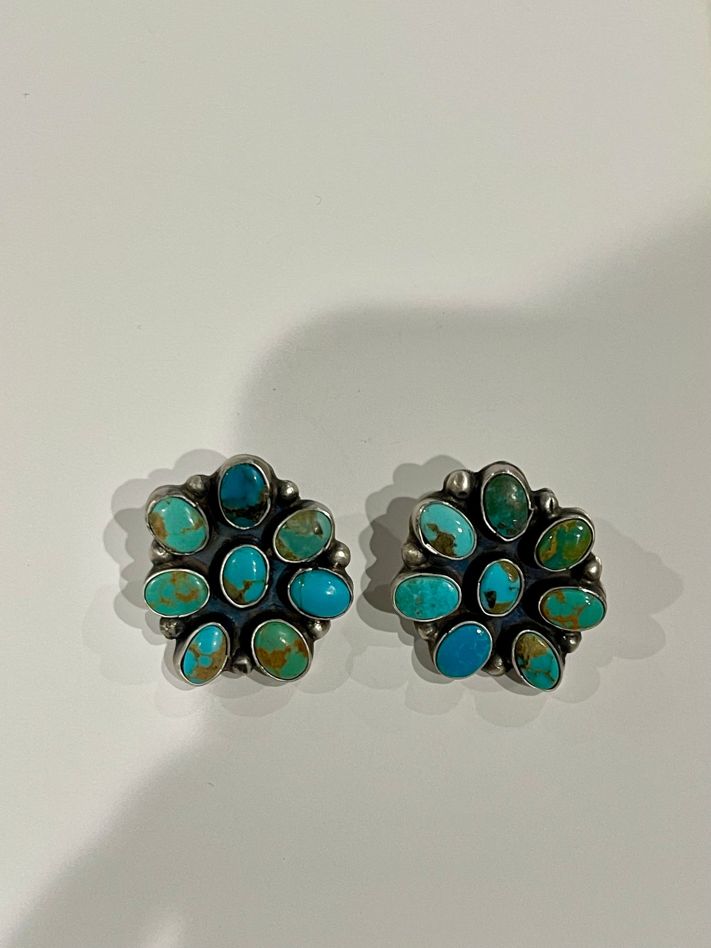 Turquoise Cluster Earrings