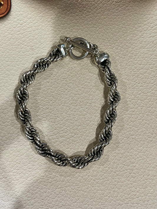 7mm 7.5" cable rope toggle bracelet