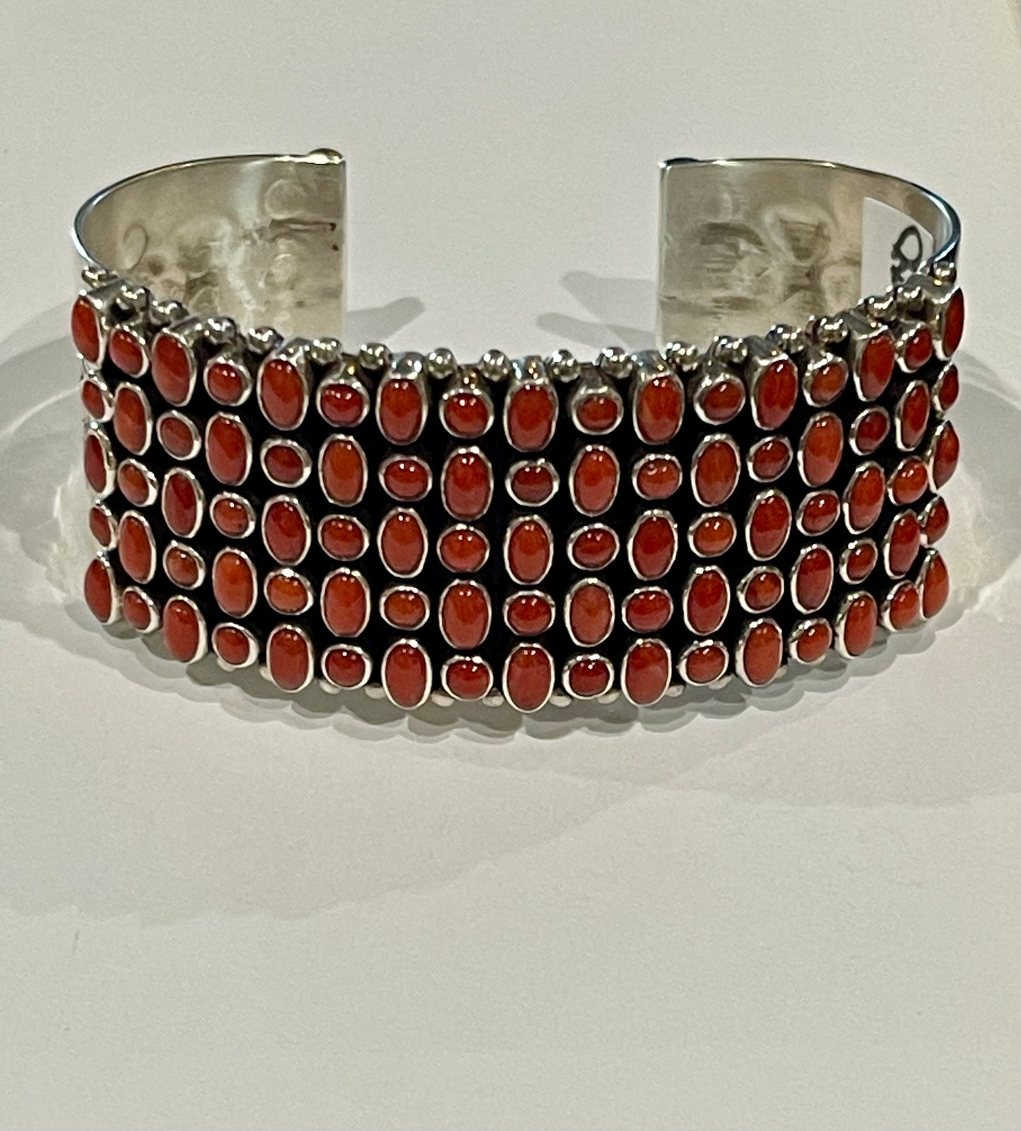 Red Coral Multi Stone Statement Cuff