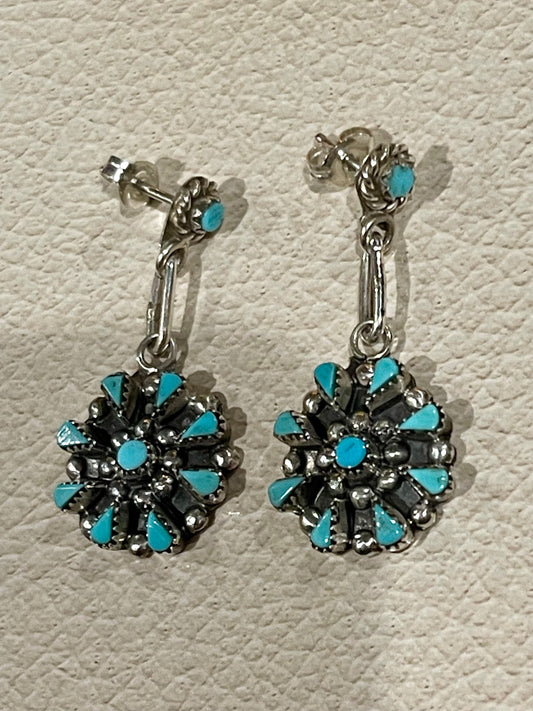 Turquoise Post Cluster Dangles