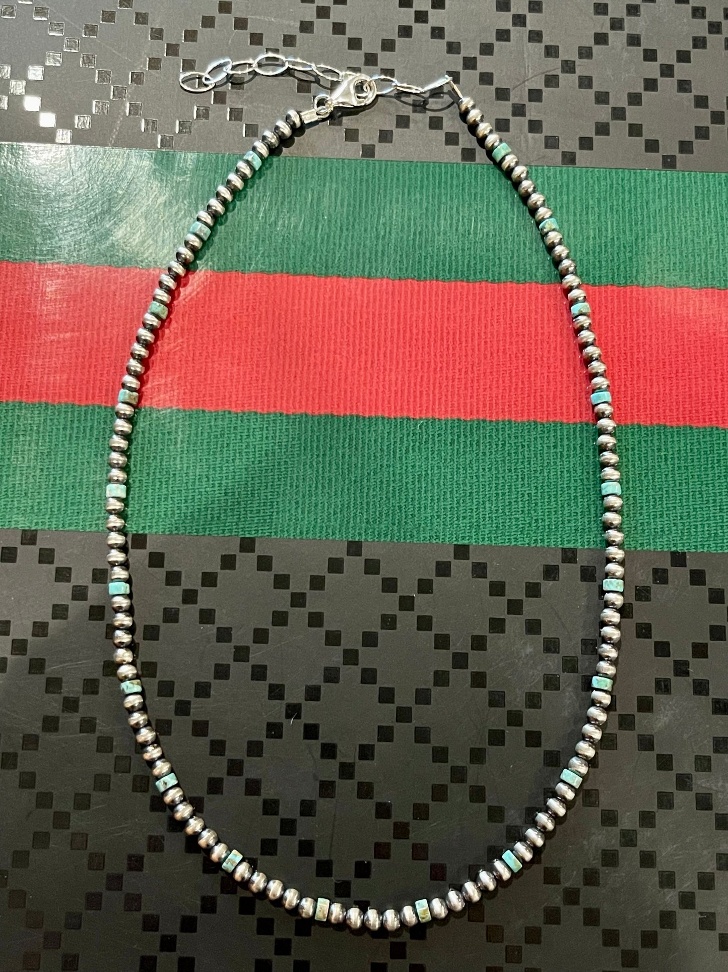 18” Turquoise & Pearl Necklace