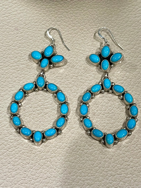 Turquoise Infinity Dangle Earrings