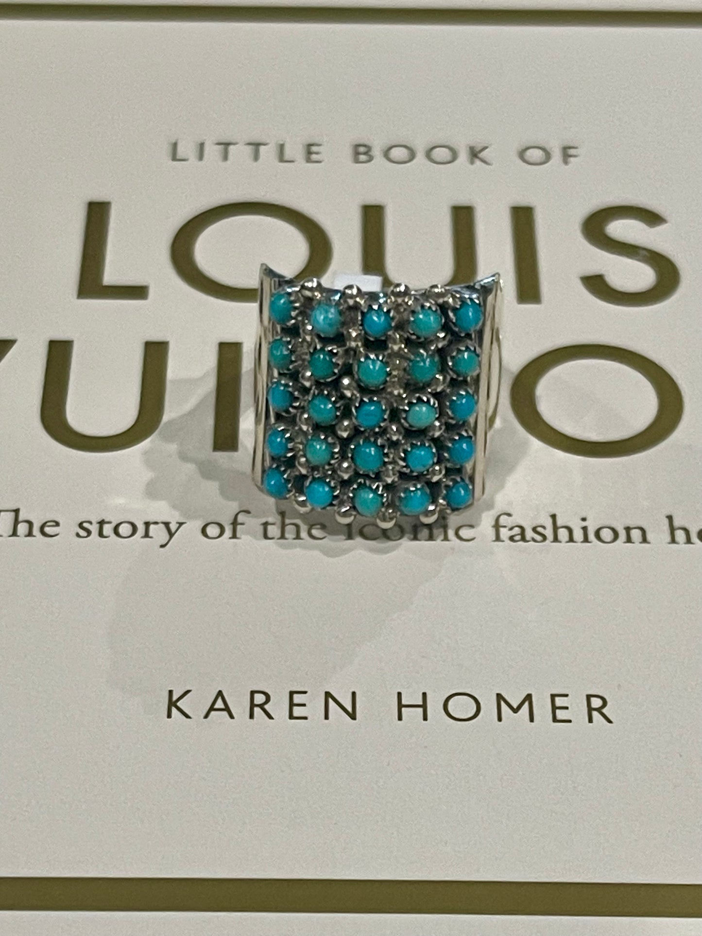 Zuni Turquoise Petit Point Ring