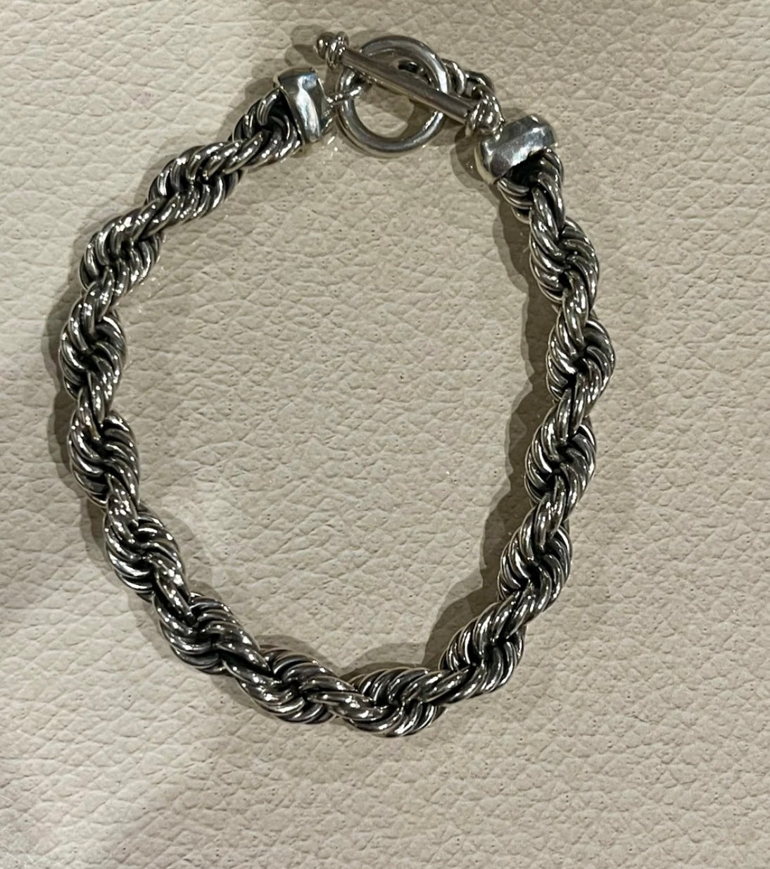 7mm 8” rope cable toggle bracelet