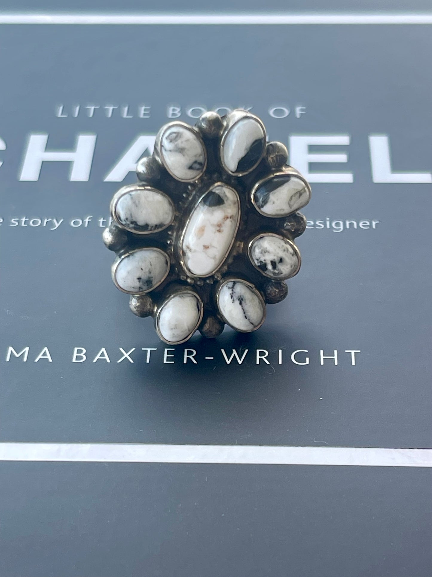 White Buffalo Cluster Ring