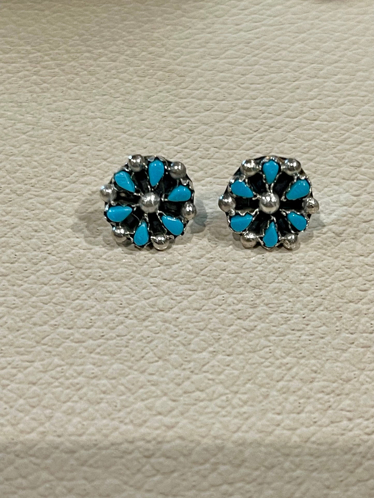 The Cutest Small Turquoise Cluster Studs