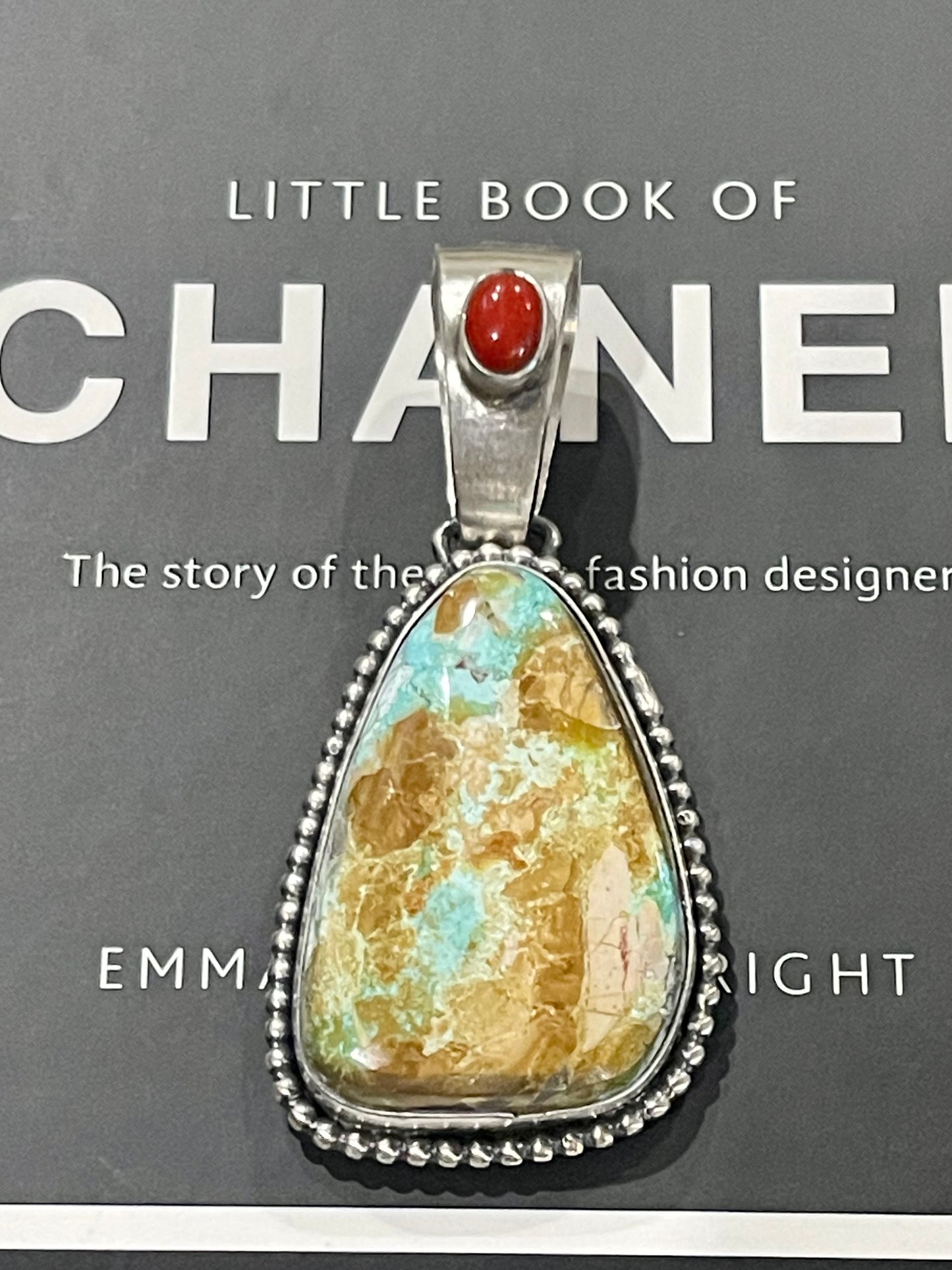 Royston & Red Coral Pendant