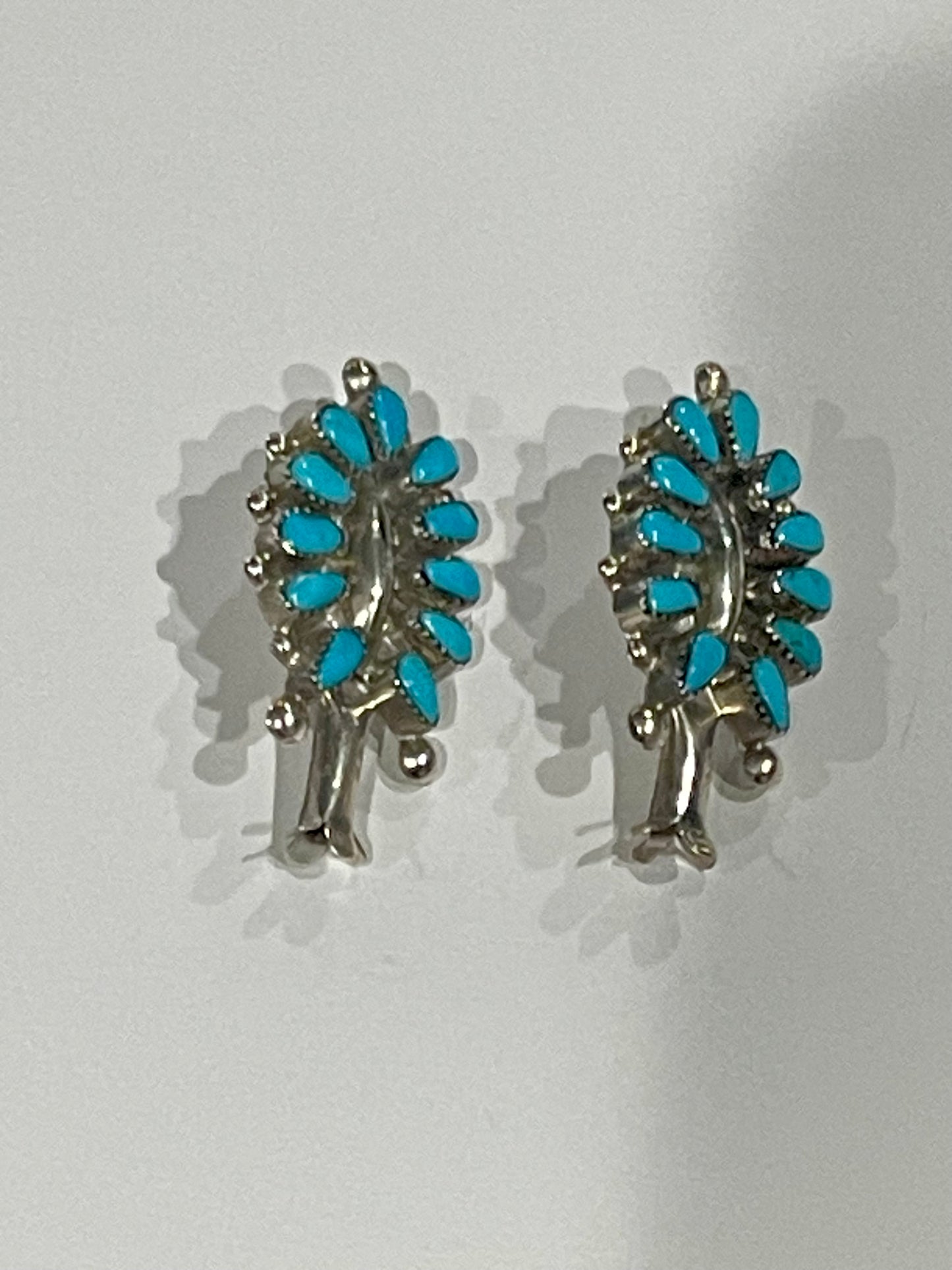 Turquoise Squash Blossom Earrings