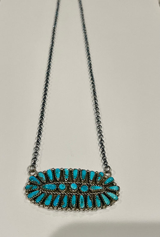 Turquoise Cluster Necklace