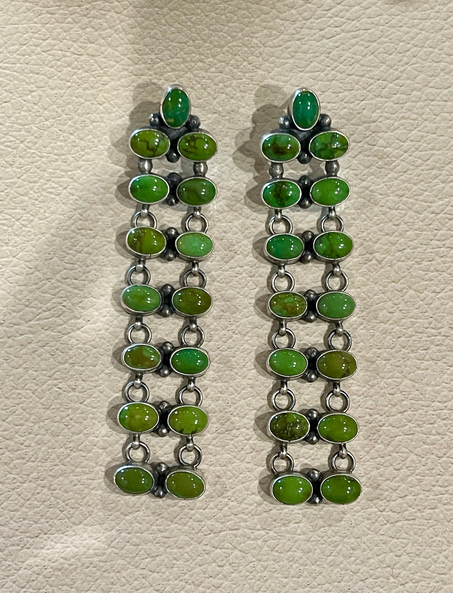 Green Sonoran Gold Post Dangles