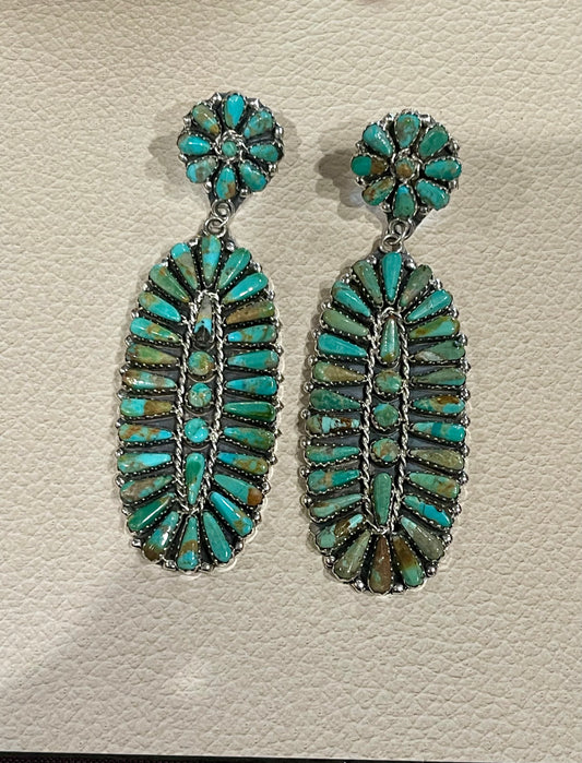 Turquoise Post Cluster Dangles