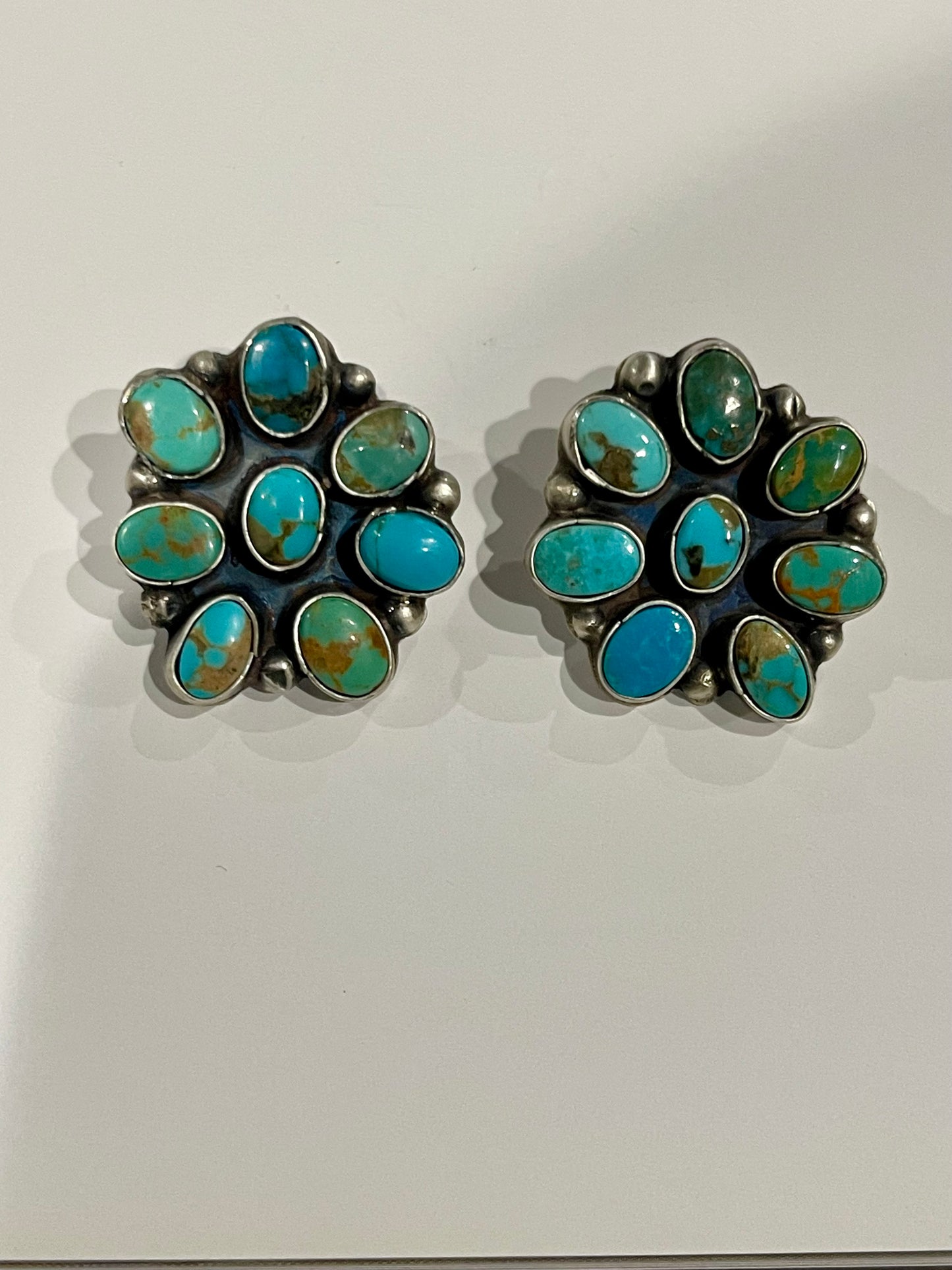 Turquoise Cluster Earrings